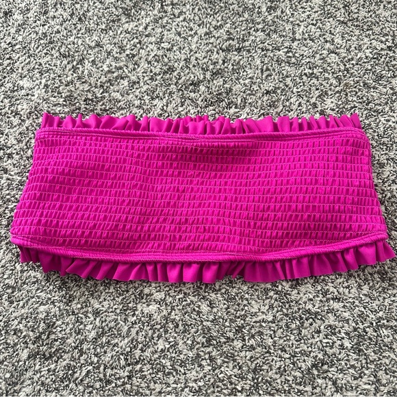 Pink Lily Other - Pink Lily Ruffle Strapless Bikini Bathing Suit Top